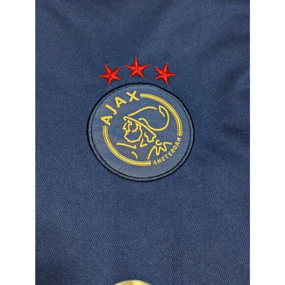 adidas AJAX Amsterdam Soccer Jersey Futbol Football Ziggo Away Gold Mens Medium - Picture 7 of 8